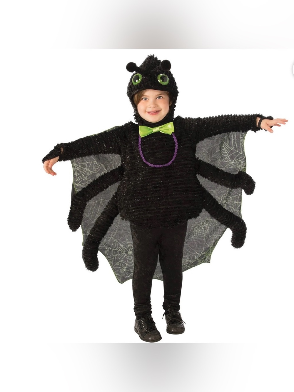 NEW Rubies Eensy Weensy Spider Toddler Baby Halloween Costume XS Unisex Fuzzy